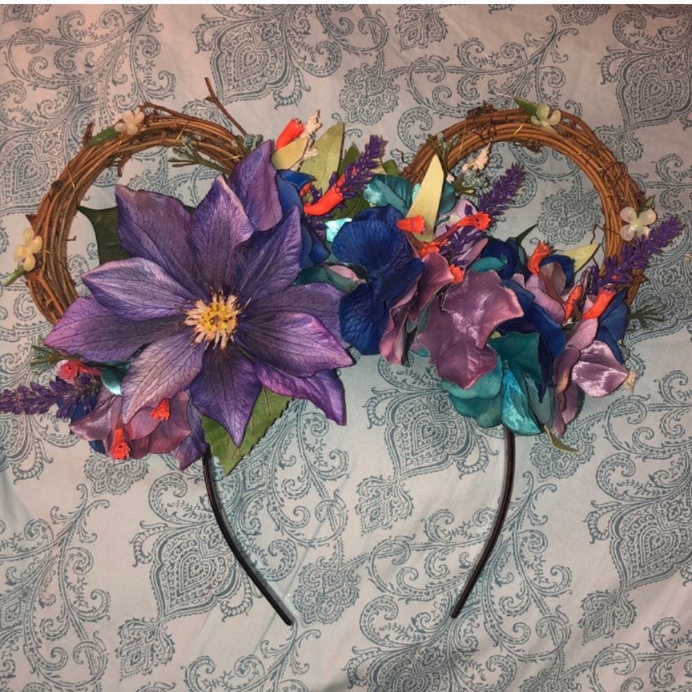 Floral Mickey ears